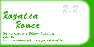 rozalia romer business card