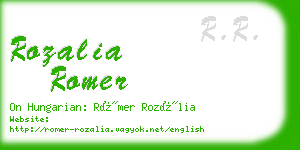 rozalia romer business card